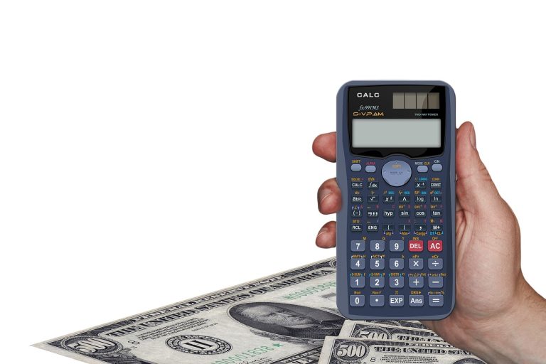 calculatrice et des billets
